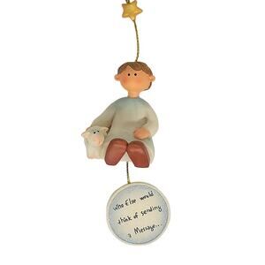 Lifesighs Chris Shea Nativity Shepherd Boy Christmas Ornament Sending A Message